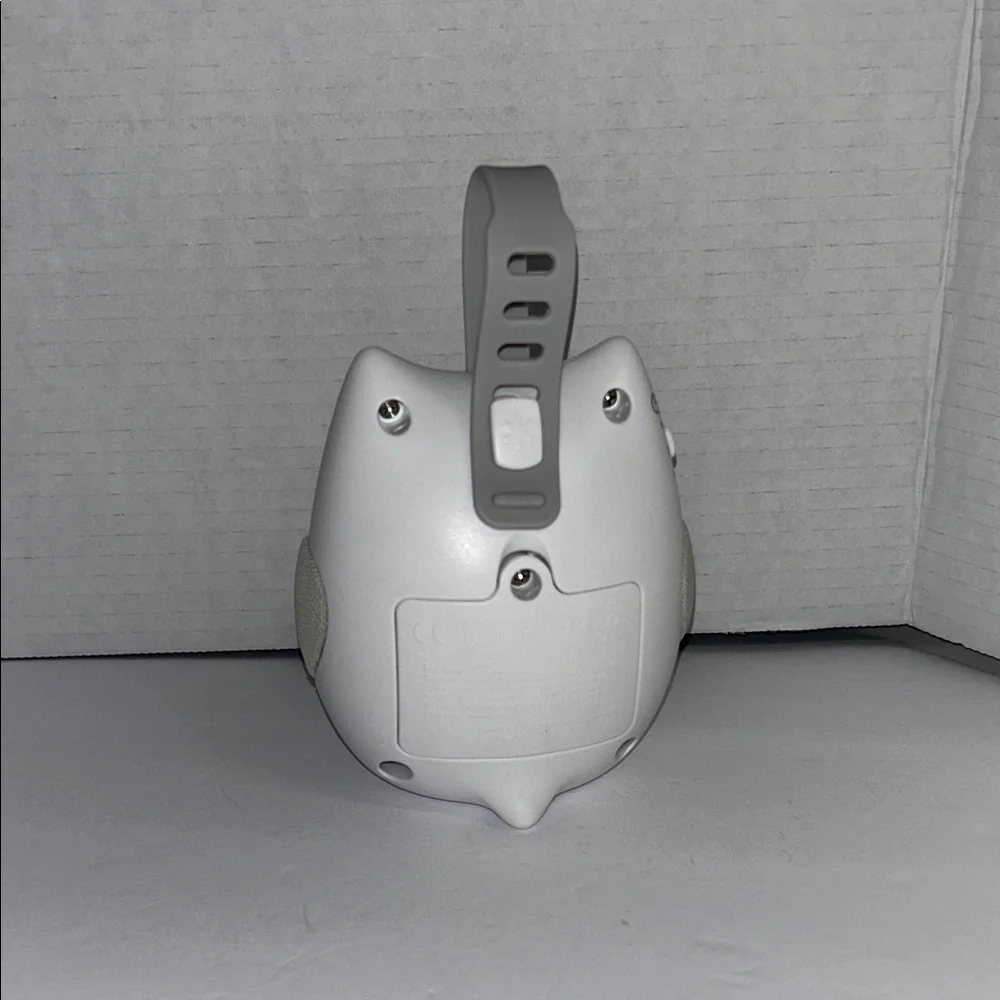 Skip Hop Owl Toy Speaker in White and Gray with Orange Accent